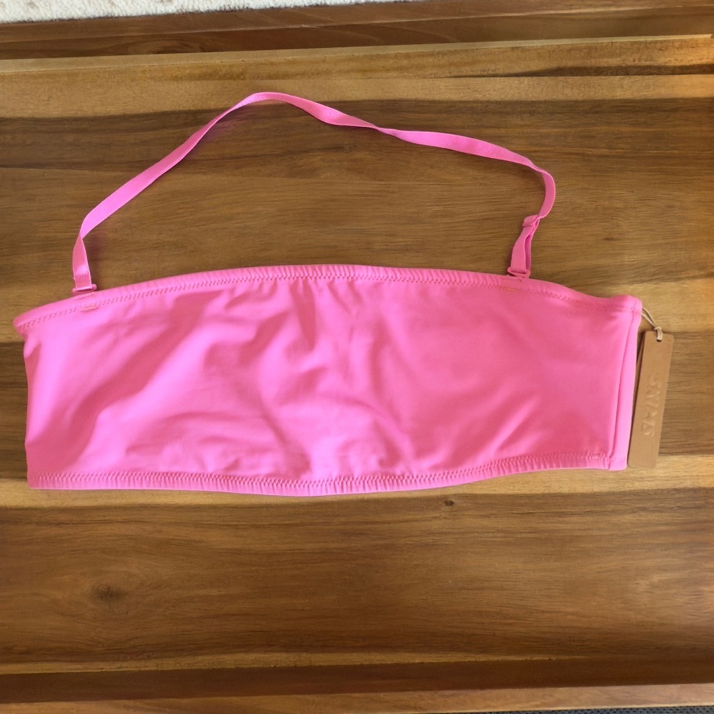 NWT Skims Recycled Swim Bandeau Bikini Top Size: XL Neon Orchid